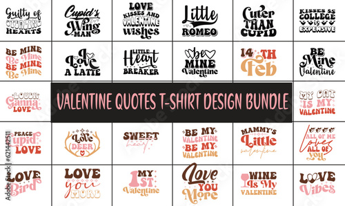 Valentine Quotes T-shirt Design bundle 