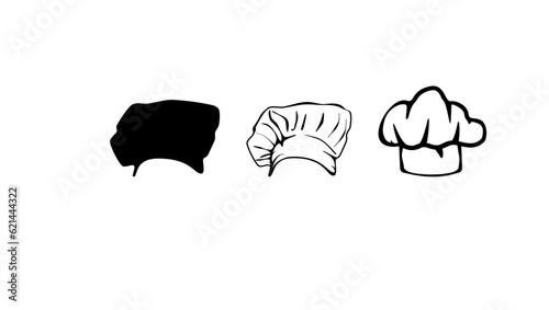 chef hat silhouette, Vector illustartion