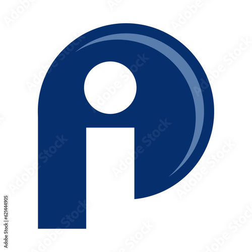 pi letter logo icon template