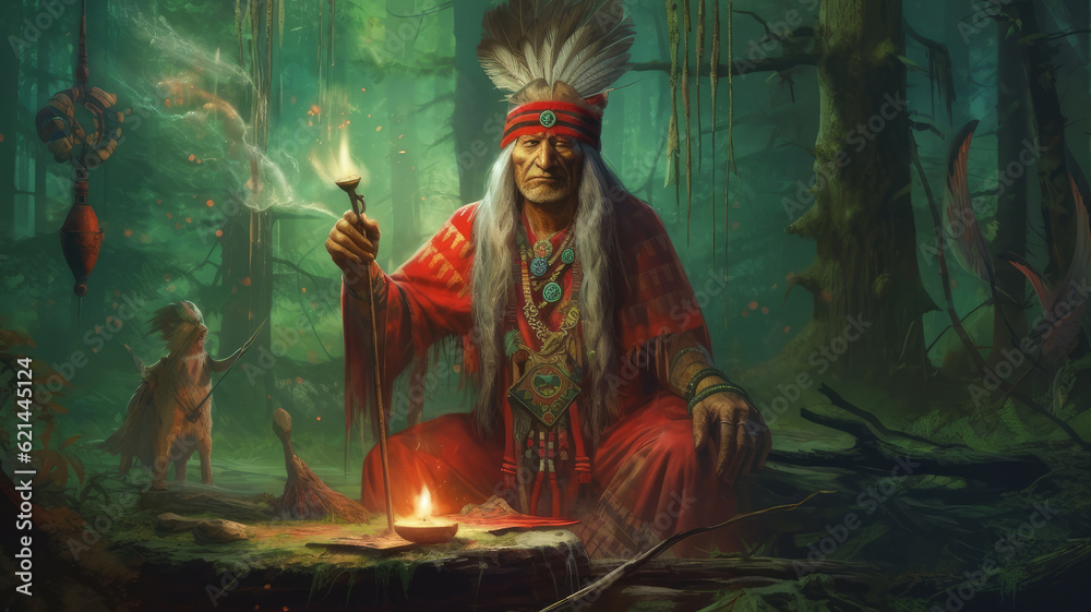 shaman communicates with spirits