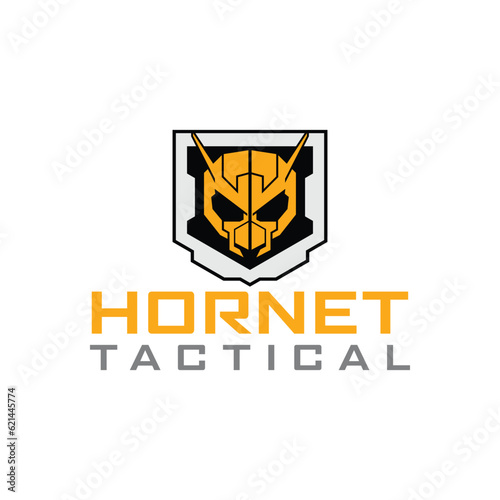 Hornet Bee Logo. Hornet Sting robot logo design