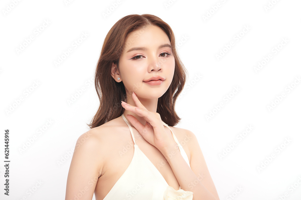 Beautiful young asian woman with clean fresh skin on white background, Face care, Facial treatment, Cosmetology, beauty and spa, Asian women portrait. Beautiful young asian woman with clean fresh skin on white background, Face care, Facial treatment, Cosmetology, beauty and spa, Asian women portrait.