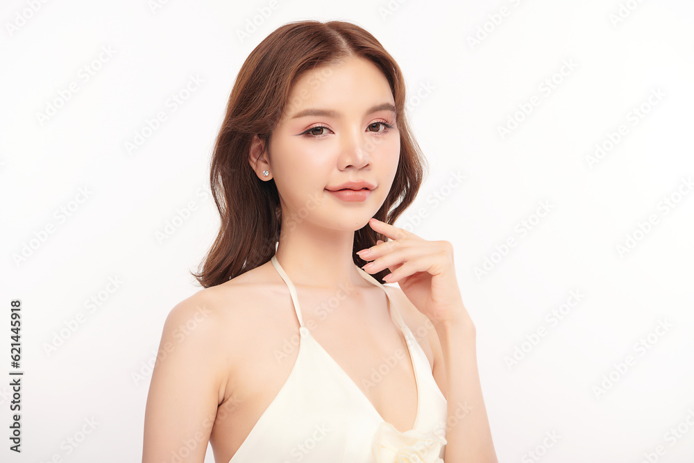 Beautiful young asian woman with clean fresh skin on white background, Face care, Facial treatment, Cosmetology, beauty and spa, Asian women portrait. Beautiful young asian woman with clean fresh skin on white background, Face care, Facial treatment, Cosmetology, beauty and spa, Asian women portrait.