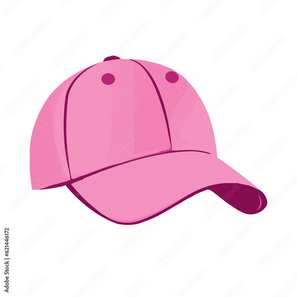 Baseball cap icon on white background vector Baseball cap icon on white background vector