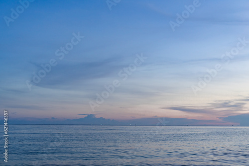 Beautiful sunset frame on the sea