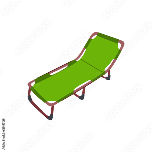 bed camping cot cartoon. cloth collapsible, camp fabric, nobody object bed camping cot sign. isolated symbol vector illustration