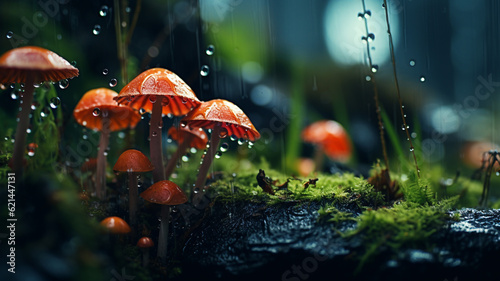 Photo background of wildlife in rainy forest © AhmadSoleh