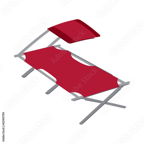 cloth camping cot cartoon. collapsible camp, fabric nobody, object recreation cloth camping cot sign. isolated symbol vector illustration