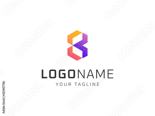 Free Download Letter B geometric logo design vector template - GFXLoad