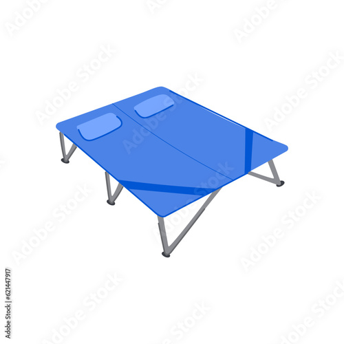 object camping cot cartoon. recreation horizontal, lifestyle asceticism, camp- equipment object camping cot sign. isolated symbol vector illustration