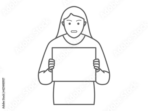 female criminal photo symbol icon