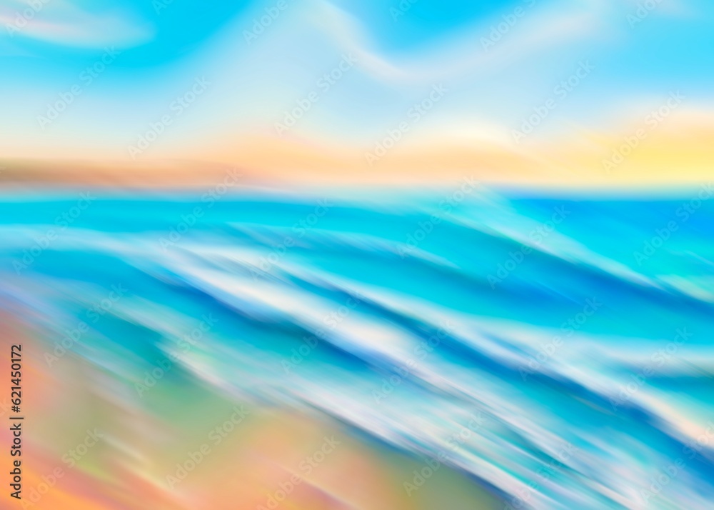 Motion blurred background with waves