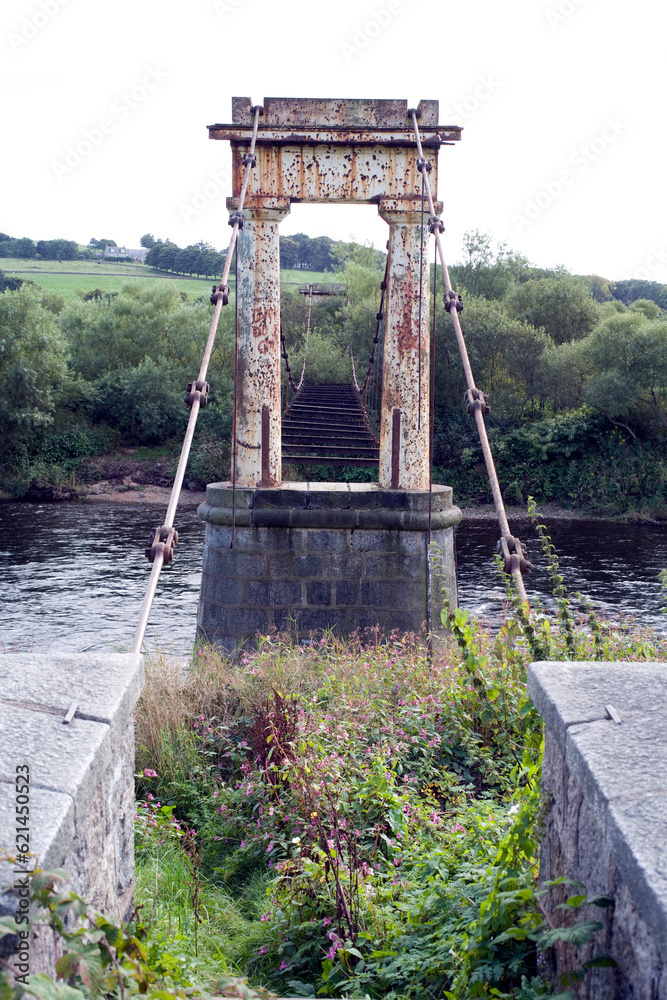 Suspension bridge - Cults - Scotland - UK Suspension bridge - Cults - Scotland - UK