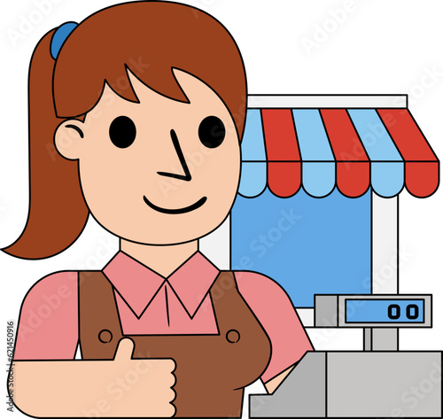 Shopkeeper Illustration