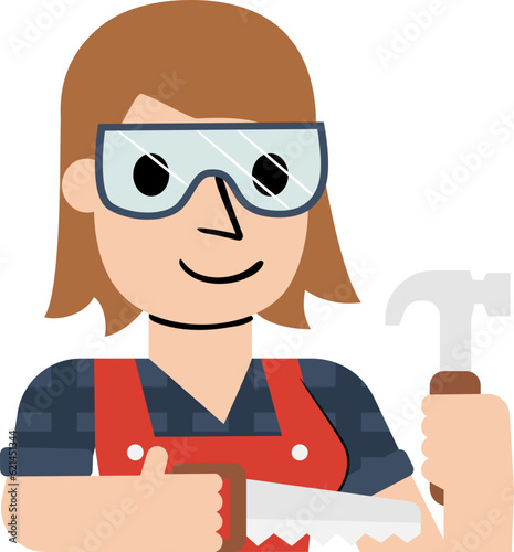 Carpenter Flat Illustration
