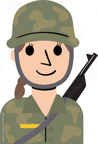 Soldier Flat Illustration