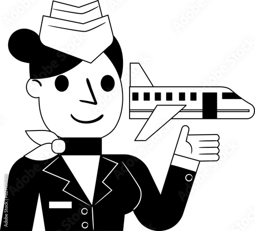 Air Hostess Avatar Occupation Icon
