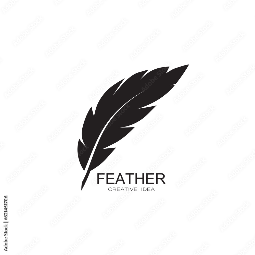 Feather logo icon vector template Feather logo icon vector template