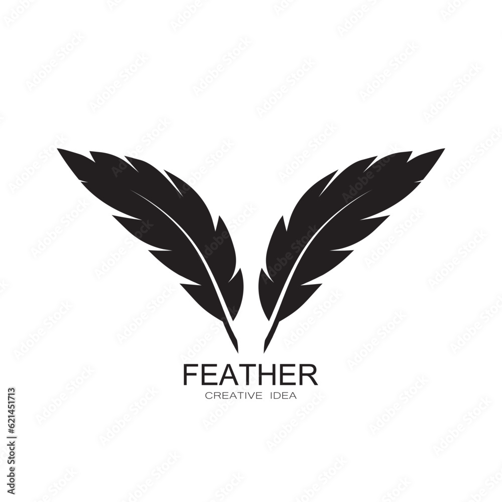 Feather logo icon vector template Feather logo icon vector template