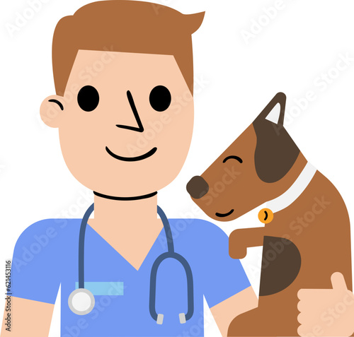 Vet Flat Illustration