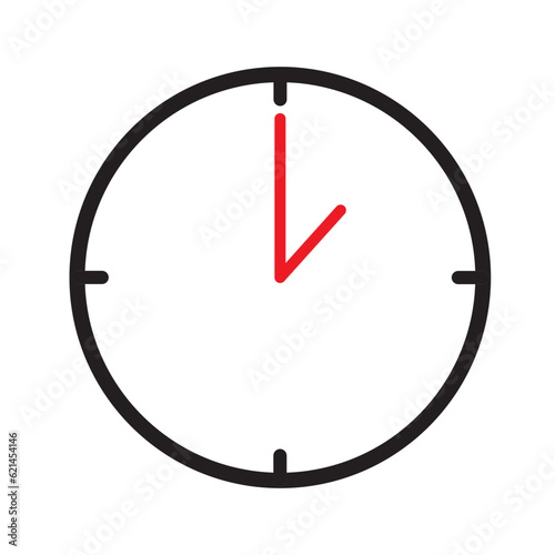 Clock Time and Alarm Icon