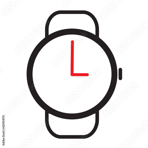 Clock Time and Alarm Icon