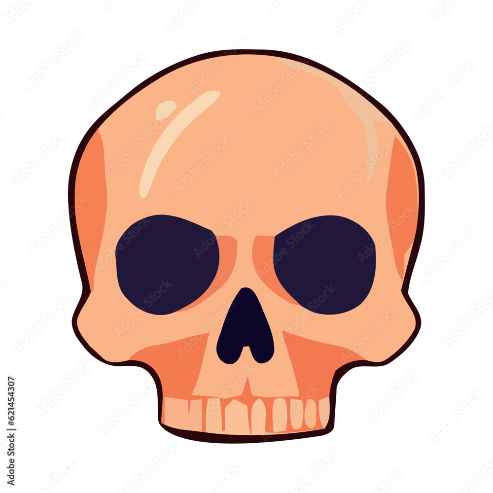 Spooky Halloween design with evil skull symbol
