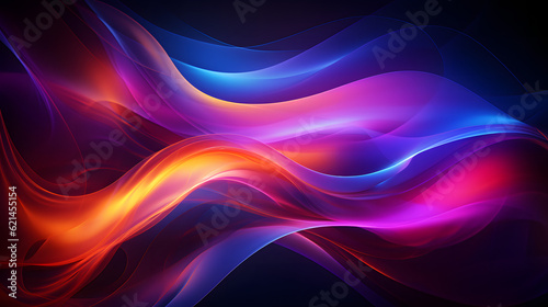 abstract background with waves Generative AI