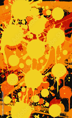 Color abstract grunge background. Multicolored texture of spots, splashes, streaks, traces of paint