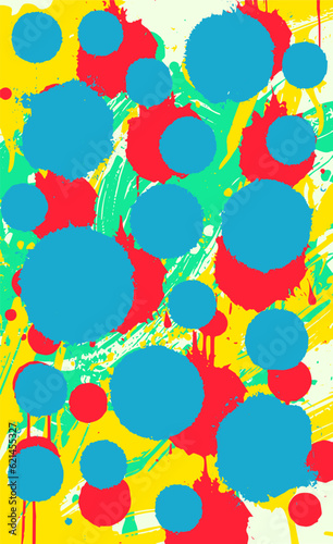 Color abstract grunge background. Multicolored texture of spots, splashes, streaks, traces of paint