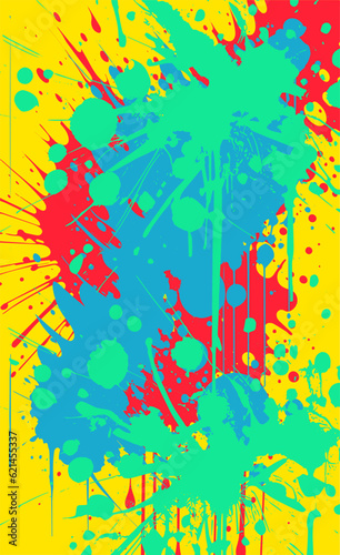 Color abstract grunge background. Multicolored texture of spots, splashes, streaks, traces of paint