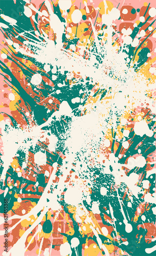 Color abstract grunge background. Multicolored texture of spots, splashes, streaks, traces of paint