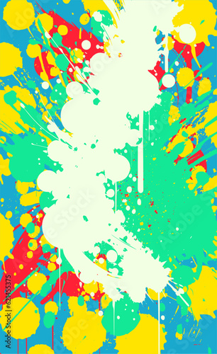 Color abstract grunge background. Multicolored texture of spots, splashes, streaks, traces of paint