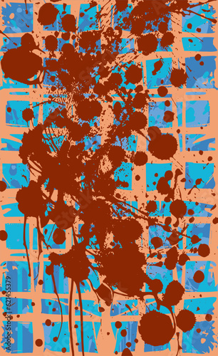 Color abstract grunge background. Multicolored texture of spots, splashes, streaks, traces of paint