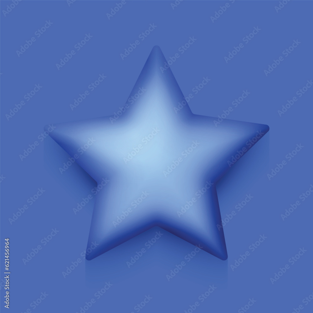 Colorful Cute Star in Modern Plastic Style. Trendy Cartoon Object. Realistic Design Element. Modern Concept. Vector 3d Illustration Colorful Cute Star in Modern Plastic Style. Trendy Cartoon Object. Realistic Design Element. Modern Concept. Vector 3d Illustration