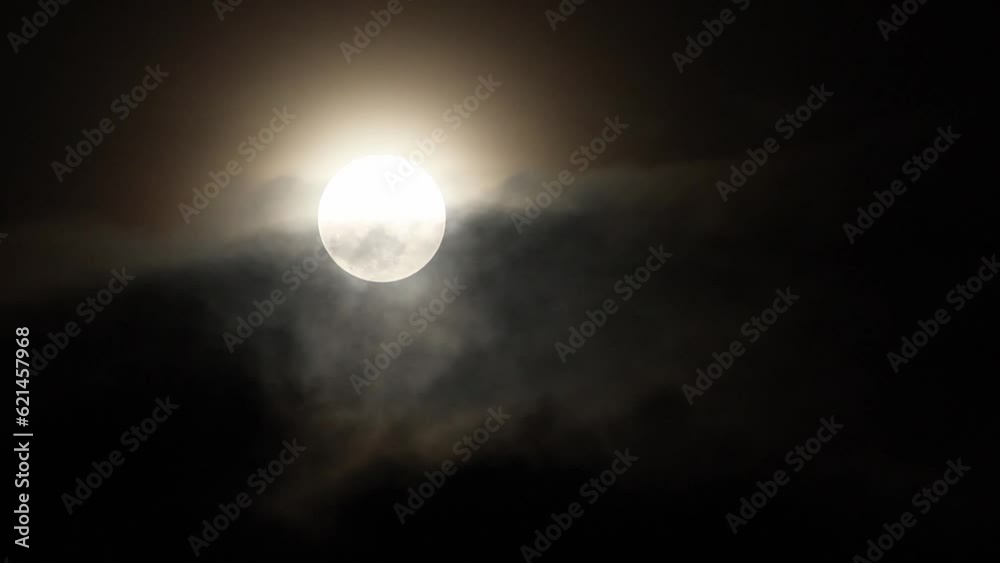 moon and clouds
