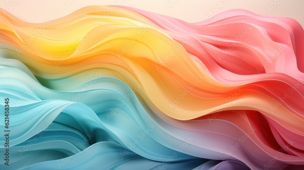 Whimsical Rainbow Dreams Playful Abstract Background with Soft Pastel Hues