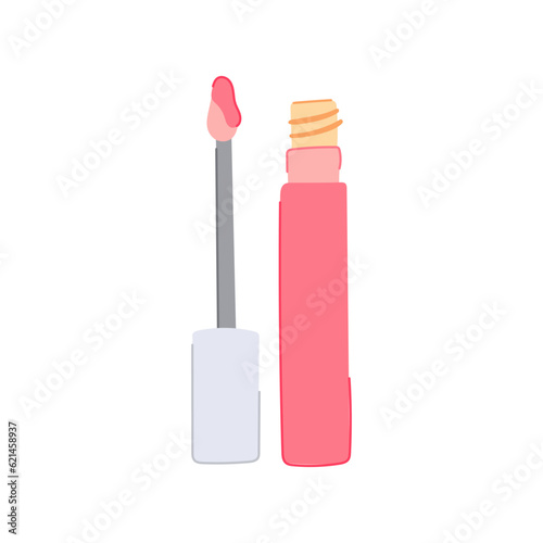 beautiful lipstick makeup cartoon. lip cosmetic, girl fashion, lips face beautiful lipstick makeup sign. isolated symbol vector illustration © PikePicture