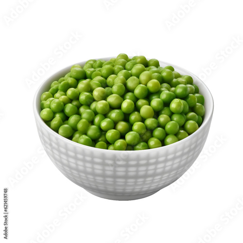 Boiled green peas. isolated object, transparent background