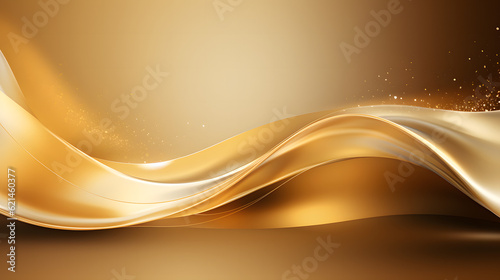 abstract golden background with waves