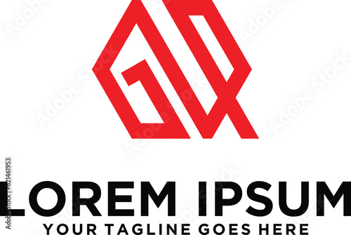 Initial letter GLP logo design