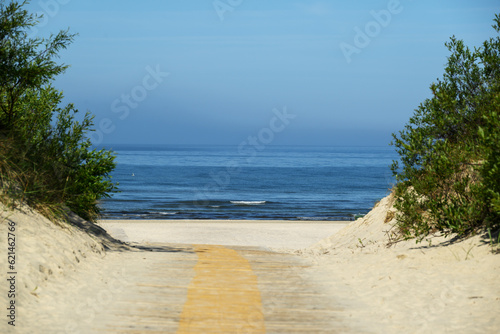 Path to Baltic sea beach.