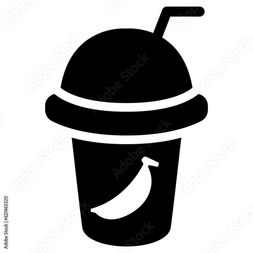 Banana smoothie icon