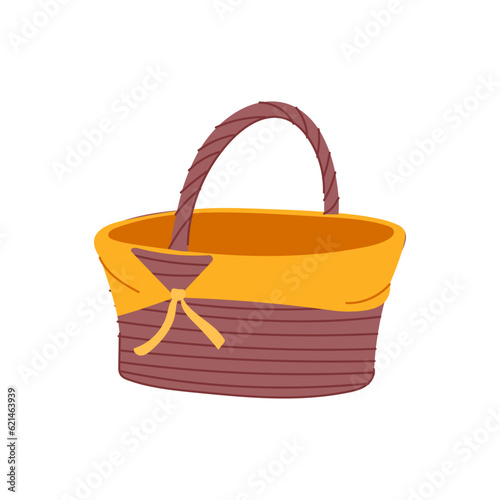 lunch picnic basket cartoon. healthy meal, bottle dinner, leisure park lunch picnic basket sign. isolated symbol vector illustration