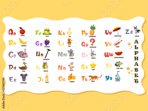 Kids alphabet education colorful poster © Expression