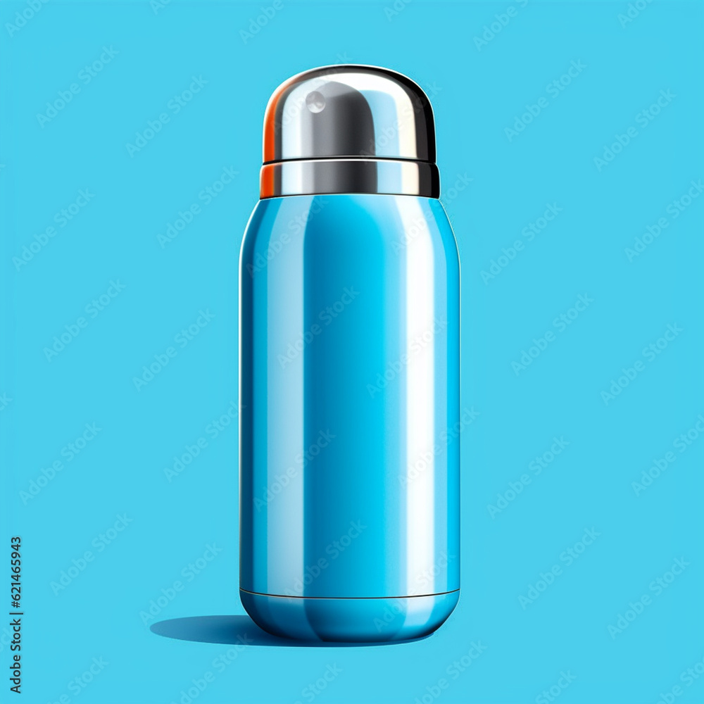 3D illustration of a flask shape 3D illustration of a flask shape