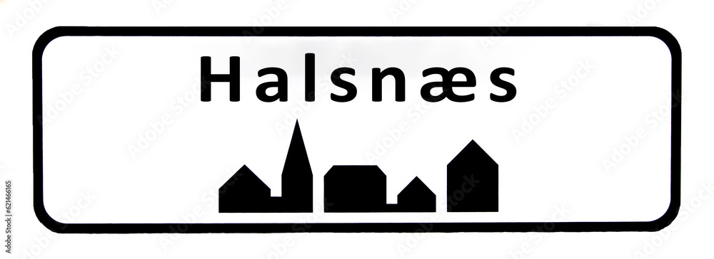 City sign of Halsnæs - Halsnæs Byskilt City sign of Halsnæs - Halsnæs Byskilt