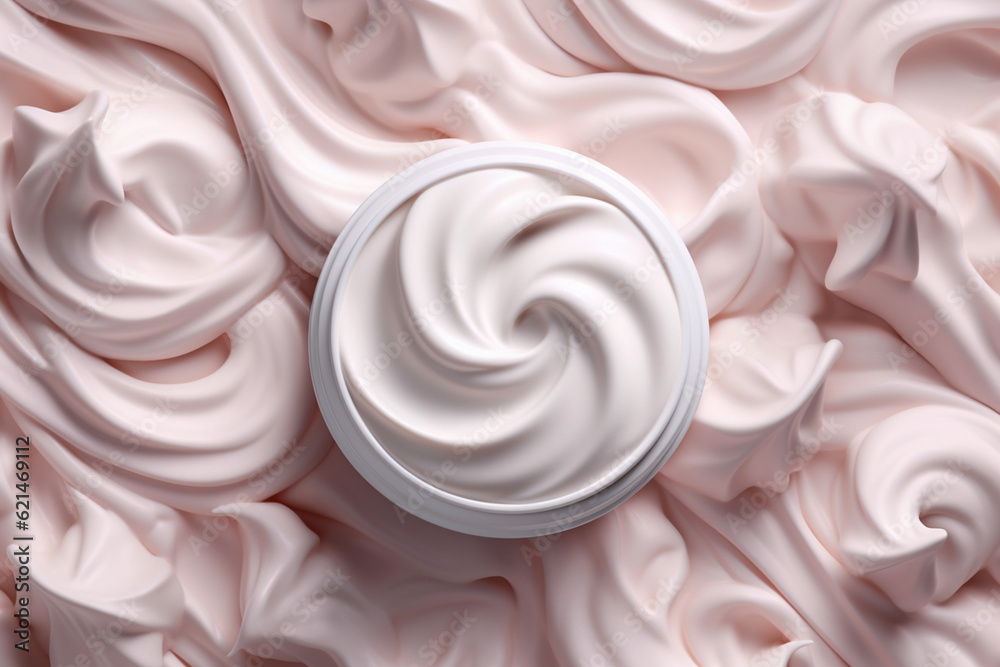 Cosmetic cream background. Created with generative Ai technology. Cosmetic cream background. Created with generative Ai technology.