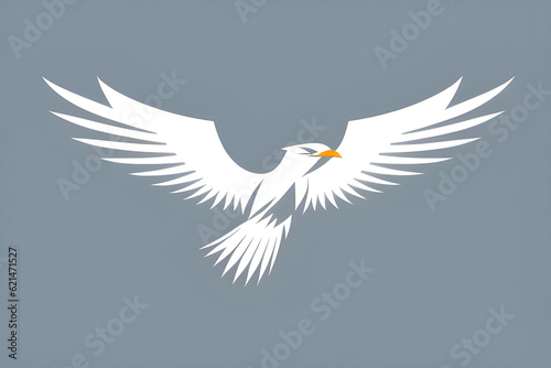 Fototapeta simple logo of a thunderbird (AI-generated fictional illustration)