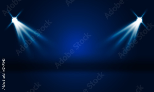 Bright stadium lights vector design.